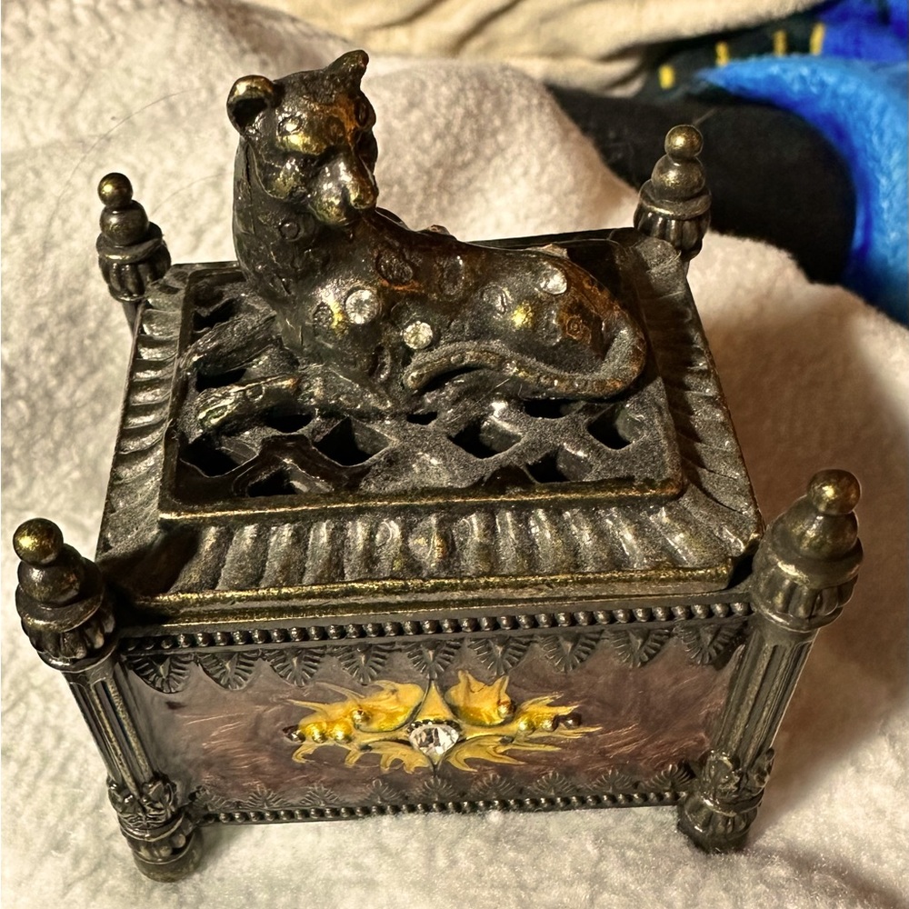 🐆 Cheetah trinket box 🐆